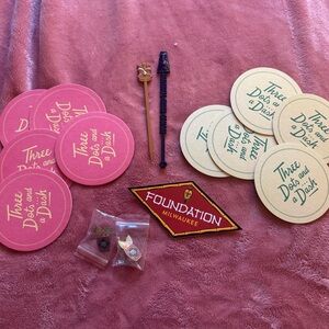 Tiki Bundle Three Dots and a Dash Coasters and Foundation Milwaukee Sticker